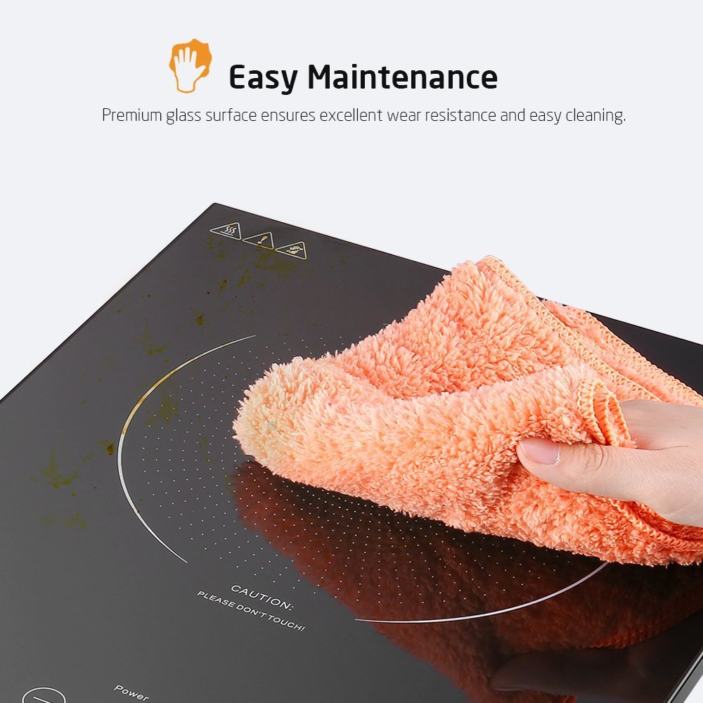 US Sold Only Portable Induction Cooktop, iSiLER 1800W Sensor Touch