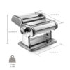 SEISSO Hand Crank Pasta Maker Machine, Manual Hand Roll, 9