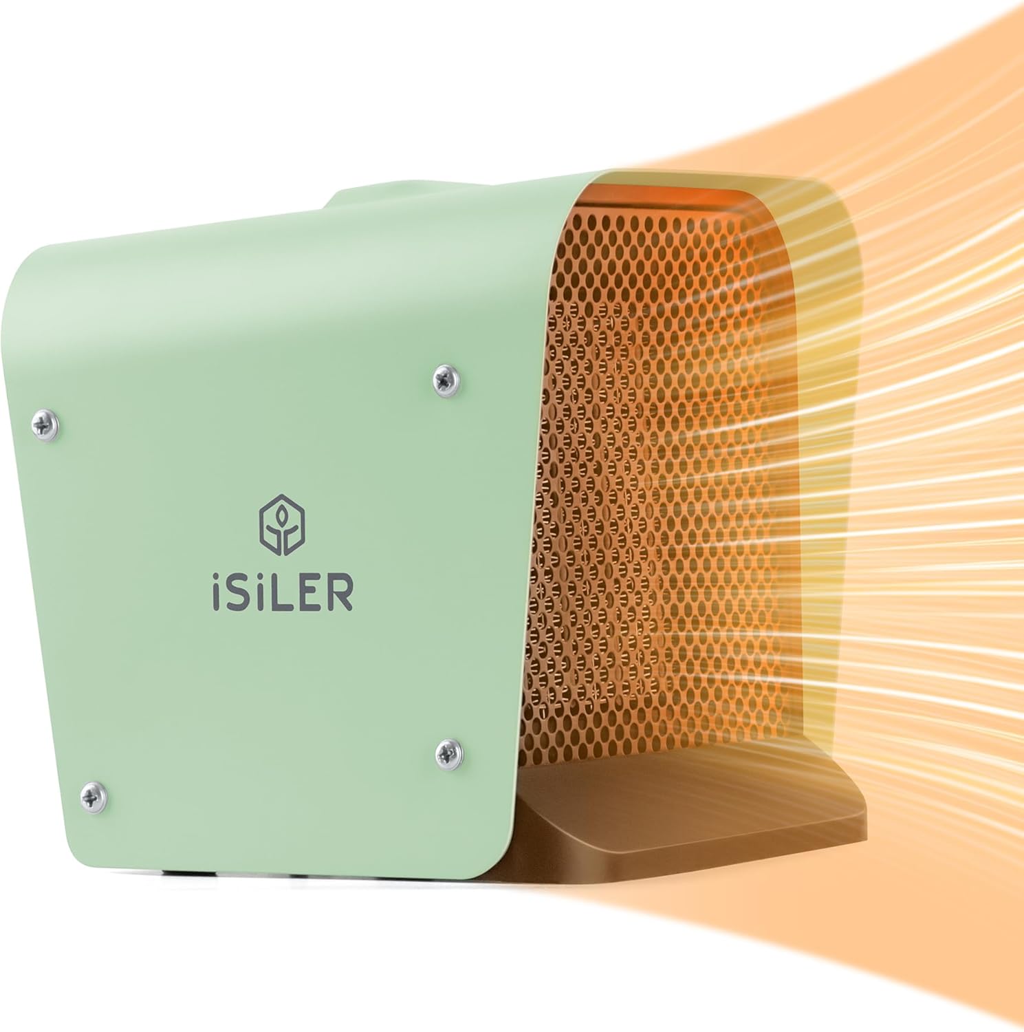 US Sold Only ISILER Space Heater, 1500W Portable Indoor Heater, Ceramic Space Heater Adjustable Thermostat Tip-Over Overheat Protection, Hot Cool Fan Electric Heater for Home Office Garage with ETL Certified